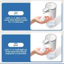 DONASIRA 万圣节和圣诞节必备，新款自动感应皂液器，跨境液体洗手液，儿童壁挂式电动泡沫洗手液，时尚设计，USB充电，380ml/400ml容量，4档可调泡沫和输出，0.25秒响应时间，适用于餐厅、学校、家庭、公共区域、厨房、浴室家居浴室装饰秋季装饰返校 - 多顏色 - 查看 8