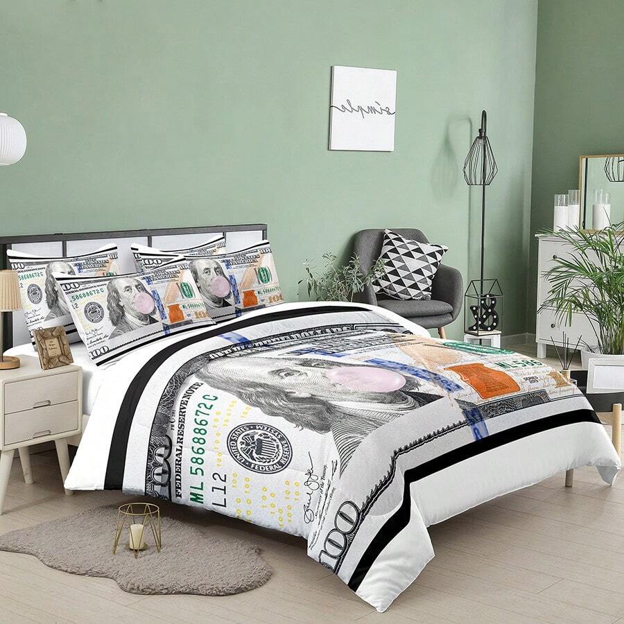 Money Comforter Sets For Boys Kids Teens Money Bedding Sets Full Size