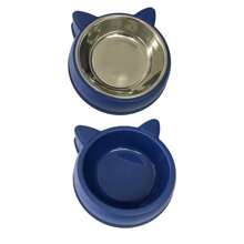 900ML Pet Bowl Food Drinker Non-Slip Cat Dog Bowl Pot LR-0122/LR-0123 - 藍色 - 查看 2