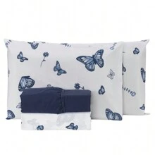 4-Piece Double Bed Sheet Set Percale 100% Cotton - CL05 - 查看 2