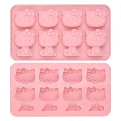  Molde de silicona de Sanrio Hello Kitty y Amigos - Molde de hielo lindo, herramienta de repostería DIY para chocolate, galletas y dulces - Perfecto para fiestas, apto para hornear galletas navideñas, regalo para el Día de la Madre