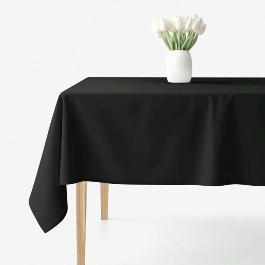 Tablecloth 2.20x1.50m 6 Seats Party Buffet Restaurant - Negro - Ver 1
