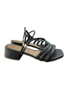 Women's Block Heel Sandals / Women's Square Heel Sandals - màu đen - Xem 2