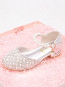 Kids Crystal High Heels Girls Princess Shoes Rhinestone Dress Shoes Toddler Princess Shoes
