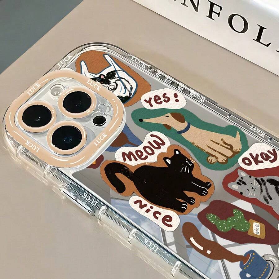 A Cute Animal, Cat, Dog, Cherry, Bear A Mirror Phone Protective Case