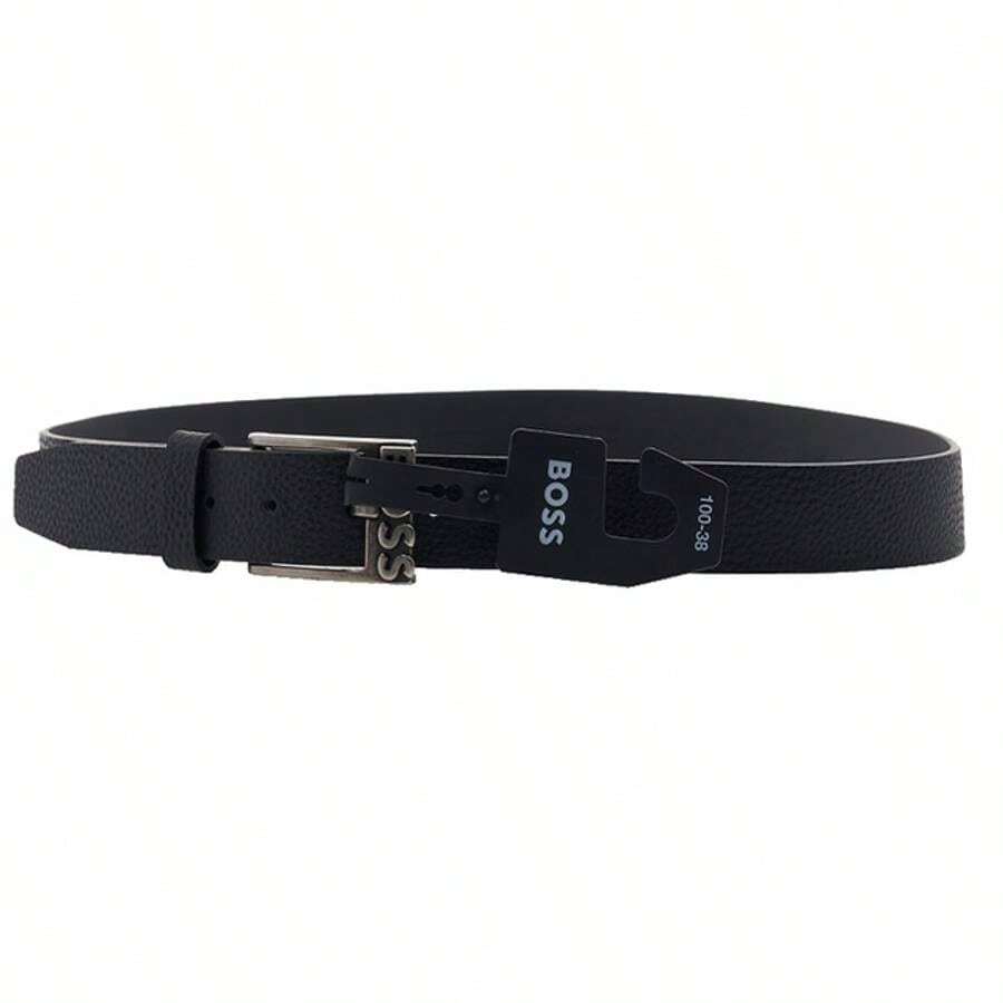 Hugo Boss Men's Buckle Logo Leather Belt Black SHEIN USA