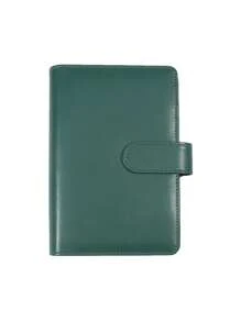 一套A6尺寸PU皮革马卡龙色活页笔记本，带可拆卸封面，创意文具，附赠8个拉链收纳袋