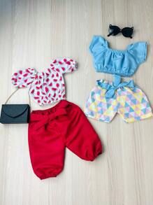 Cropped And Capri Pants Kit +  Cropped + Shorts - 彩色 - 查看 6