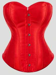 Women's Fishbone Shaping Bustier Crop Top, Waist Cincher Tight Top, New Year Party, Valentine's Day, Holiday Tops, Corset Top, Halloween Costume - Multicolor - View 43