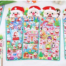 2 miếng dán xốp Giáng sinh phong cách ngẫu nhiên, hình nổi 3D, hình ông già Noel, tuần lộc, bông tuyết, trang trí tiệc, hình dán không khí lễ hội Giáng sinh để trang trí cốc, sổ tay, máy tính, điện thoại, hộp đựng bút chì, v.v. - Nhiều màu - Xem 3