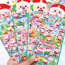 2 miếng dán xốp Giáng sinh phong cách ngẫu nhiên, hình nổi 3D, hình ông già Noel, tuần lộc, bông tuyết, trang trí tiệc, hình dán không khí lễ hội Giáng sinh để trang trí cốc, sổ tay, máy tính, điện thoại, hộp đựng bút chì, v.v. - Nhiều màu - Xem 2