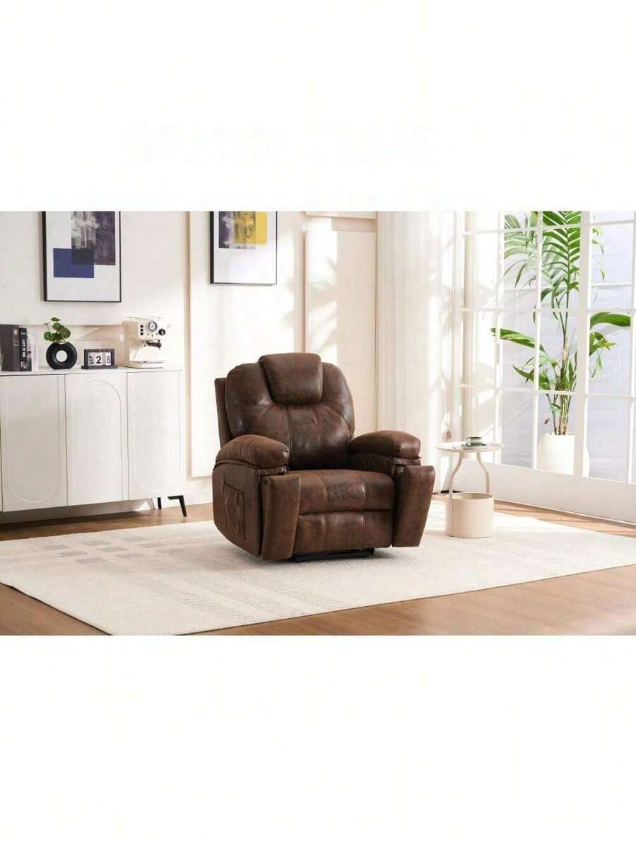 Power Lift Recliner Chair With Massage Elderly, Overstuffed Wide