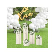 XIANXUS 5Pcs 20cm-1m Wedding Centerpieces Cardboard Vase Flower Stand For Party Table Decoration White - 白色 - 查看 6