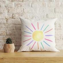 4 件现代彩虹心形枕套沙发垫套适用于客厅卧室装饰单面无枕芯 - 彩色 - 查看 7