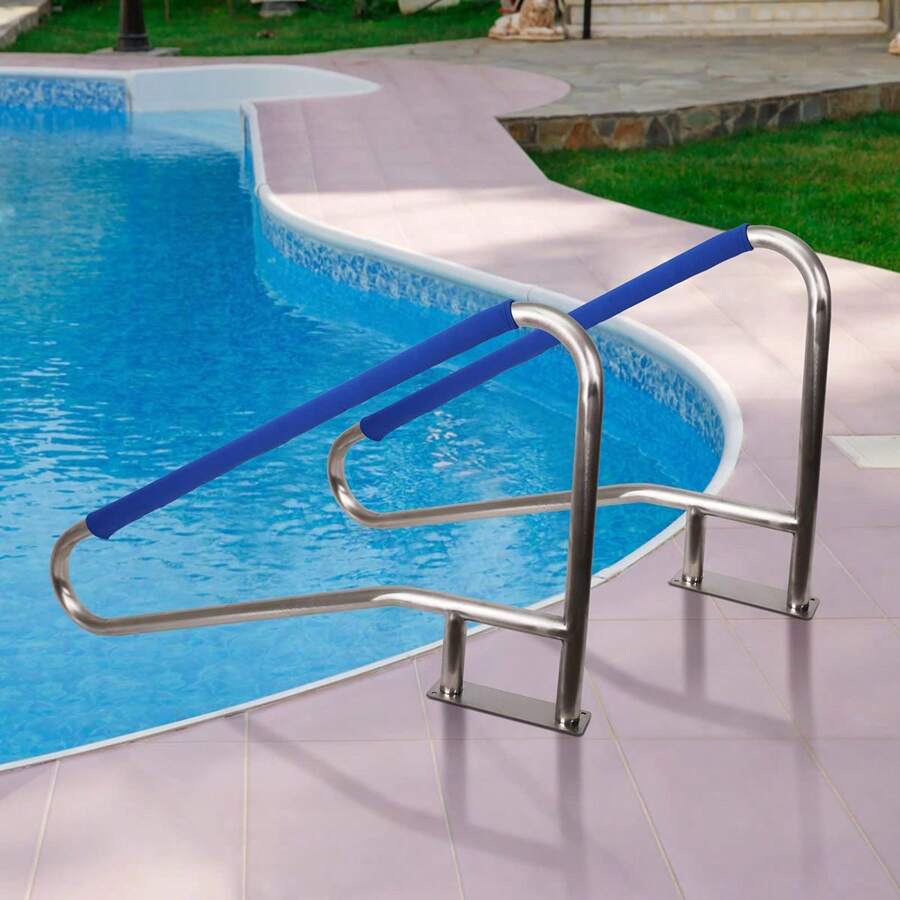 54 X 36 Inch Swimming Pool Handrail With Easy Mount Base Plate, Rust ...