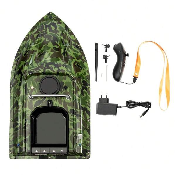 HaroldDol Angelköderboot 500m Ferngesteuertes Köderboot Dual Motor 2KG, RC Fischerei Köder Boot Beladung Futterboot Angeln Boot Mit Fernsteuerung 500M