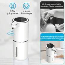 DONASIRA 万圣节和圣诞节必备，新款自动感应皂液器，跨境液体洗手液，儿童壁挂式电动泡沫洗手液，时尚设计，USB充电，380ml/400ml容量，4档可调泡沫和输出，0.25秒响应时间，适用于餐厅、学校、家庭、公共区域、厨房、浴室家居浴室装饰秋季装饰返校 - 多顏色 - 查看 5