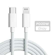 Durcord Cable de carga rápida trenzado de nailon, cable de carga rápida USB-C a Lightning, cable de sincronización trenzado de nailon, compatible con iPhone 13/13 Mini/13 Pro/Pro Max, 12/12 Mini/12 Pro/Pro Max, 11/Pro/Pro Max, XS/XS Max/SE2, X/XR/8/8 Plus y iPad, transferencia de datos y carga de alta velocidad, compatible y certificado por MFi