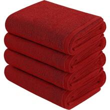 Extra Large Bath Towels 100% Cotton 27"X54" 4 Bath Towel, Soft Quick Dry - 棕色 - 查看 6