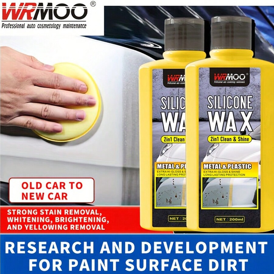 200ml Car Paint Cleaner Wax, Safe For Metal And Plastic, AbrasiveFree