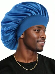 1 chiếc mũ ngủ bằng satin co giãn dành cho nam, vành rộng, thoải mái, phù hợp cho việc tạo kiểu tóc và chăm sóc tóc hàng ngày. - Nhiều màu - Xem 18