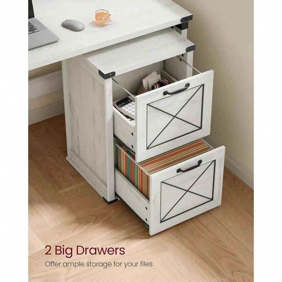 VASAGLE File Filing With 2 File Drawers, Printer Stand