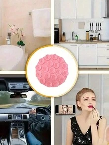 吸盘手机壳粘性支架硅胶防滑免提手机配件兼容 iPhone 和手机壳用于自拍和视频圣诞节礼物礼物感恩节粉色 - 彩色 - 查看 3