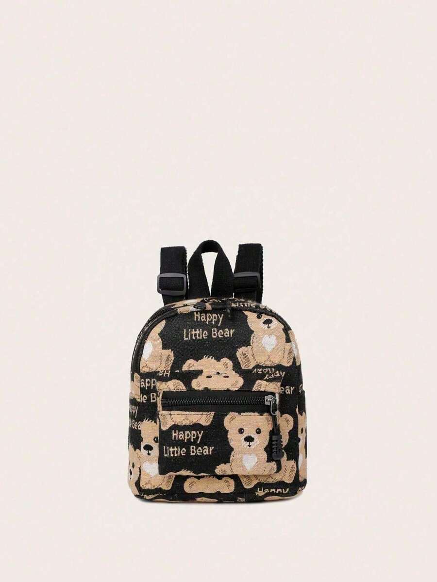 Balo vải nhung kẻ màu trơn thời trang tối giản - màu đen - Xem 1