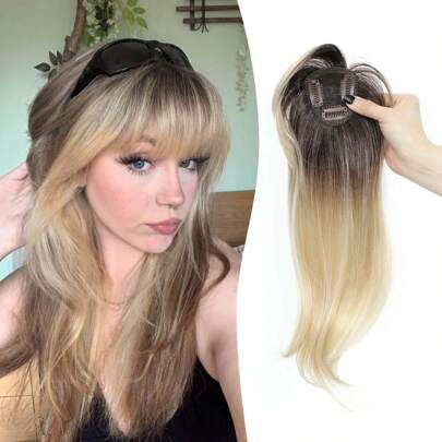 Clip In Fringe French 360°Bangs Hair Fringe In Clip Extensions Hair Extensions Clip In Fringe Bangs Hair Pieces Adding Extra Hair Volume For Women