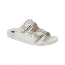 Di Valerina Women's Papete Flat Sandals With Buckles Original Fashion - 白色 - 查看 3
