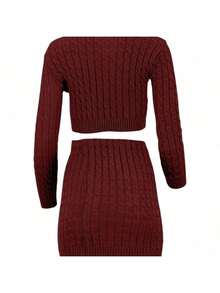 conjunto tejido - Albaricoque - Ver 2