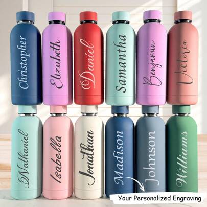 500ml Personalized Stainless Steel Water Bottle, Customized Lid Water Cup, Metal , Groomsman Gift, Father's Day Gift, Bridesmaid Gift, Fitness Water Bottle, Monogram Water Bottle, Customized Water Bottle, Bulk Water Bottle, Personalized Water Bottle, Bridesmaid Gift, Sports Water Bottle, Wedding Party Gift, Teacher's Day Gift, Metal Water Bottle, Personalized Gift