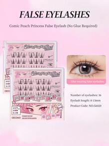 36 chiếc/gói Lông mi giả phân đoạn, Không cần keo dán hay tháo gỡ, Trang điểm, Cong chữ C, Tự dính, Liên kết nhanh, Lâu trôi, Hiệu ứng hoạt hình, Xoăn tự nhiên và dày, Cảm giác mềm mại như sinh học, Thân siêu mịn và trong suốt, Nhẹ và mềm, Thân thiện với da, Không gây trầy xước, Bộ 3 sản phẩm Slouchy, Mi hoa ghép, Sức chứa lớn, Làm to mắt, Trang điểm thiết yếu khi đi làm hàng ngày, Ứng dụng di động - C - Xem 1