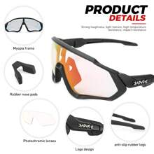 KAPVOE New Pink Photochromic Cycling Glasses MTB Bicycle Riding Glasses Men Women Running Eyeglasses Outdoor Sport Hiking Travel Golf Fashion Glasses Accessories Bicycle Night Riding Glasses - Multicolor - View 9