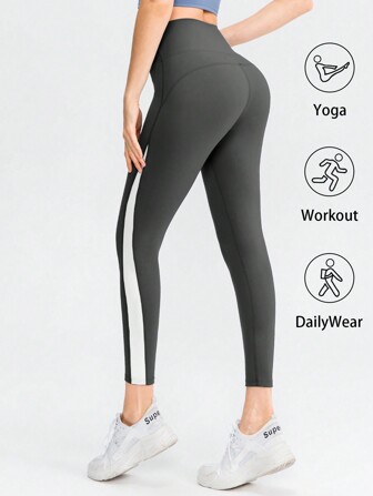 Summer Workout Yoga Pants Women's Fall Winter Quick Dry High-Waisted Hip Lift Fitness Pants Sweat Training Sports Tight Pants