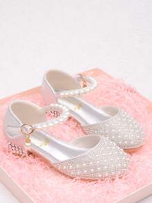 Kids Crystal High Heels Girls Princess Shoes Rhinestone Dress Shoes Toddler Princess Shoes