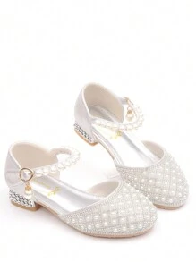 Kids Crystal High Heels Girls Princess Shoes Rhinestone Dress Shoes Toddler Princess Shoes