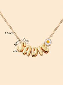 Customized Bubble Letter Name Necklace, Minimalist Design Gift For Mother Or Daughter Back To School Winter Gift Ideas Boy Girl Valentine's Day