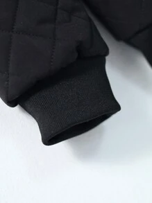 1pc Tween Boy Soft Thermal Lined Casual Outdoor Solid Color Hooded Jacket, Back To School, Winter