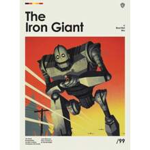 1pc Retro Minimalist Phim kinh điển The Iron Giant Pulp Fiction Poster Tranh vải Canvas Nghệ thuật treo tường Hình ảnh Trang trí nhà Không có khung - Nhiều màu - Xem 19