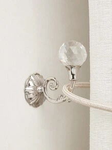 2 cái Rhinestone Trang trí Rèm Móc - Vàng - Xem 2