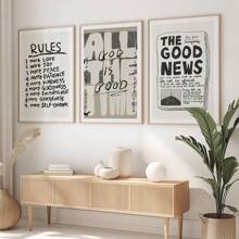 1/3pcs Christian Minimalist Wall Art Prints, Neutral Modern Christian Artwork, God Is Good Spiritual Fruits, Bible Verse Home Decor, Unframed Decorative Paintings,Canvas,Poster Gifts Birthday Graduation - Multicolor - View 17