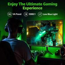 GAWFOLK Gawfolk 27 Zoll Curved Gaming Monitor 180Hz, PC Bildschirm Full HD 1080P, Rahmenloses 3000R Computerbildschirm Mit FreeSync Und Eye Care Technologie, Unterstützt VESA