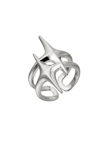 1 pièce Anneau ajustable géométrique en forme d'étoile pour homme, style punk européen et américain, hip hop. Idéal pour les banquets, les fêtes et les rendez-vous