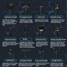 1pc Portable Deep Tissue Massage Gun With 12 Heads,USB Rechargeable, Deep Tissue Percussion Electric Muscle Massager