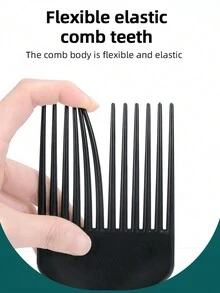 TonySasa 多色发夹梳 - 发型梳，用于顺滑头发，6 件装 PP 塑料扁平宽齿梳，带扇形手柄，方便存放 - 彩色 - 查看 5