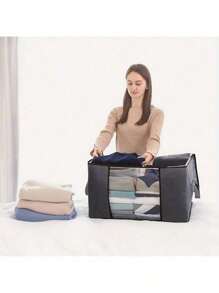 Blanket Coat Wardrobe Anti-Dust Moisture Insect Multipurpose Organizer Bag Box - WJ-1001 Organizer Bag Box (1 Unit) - View 5