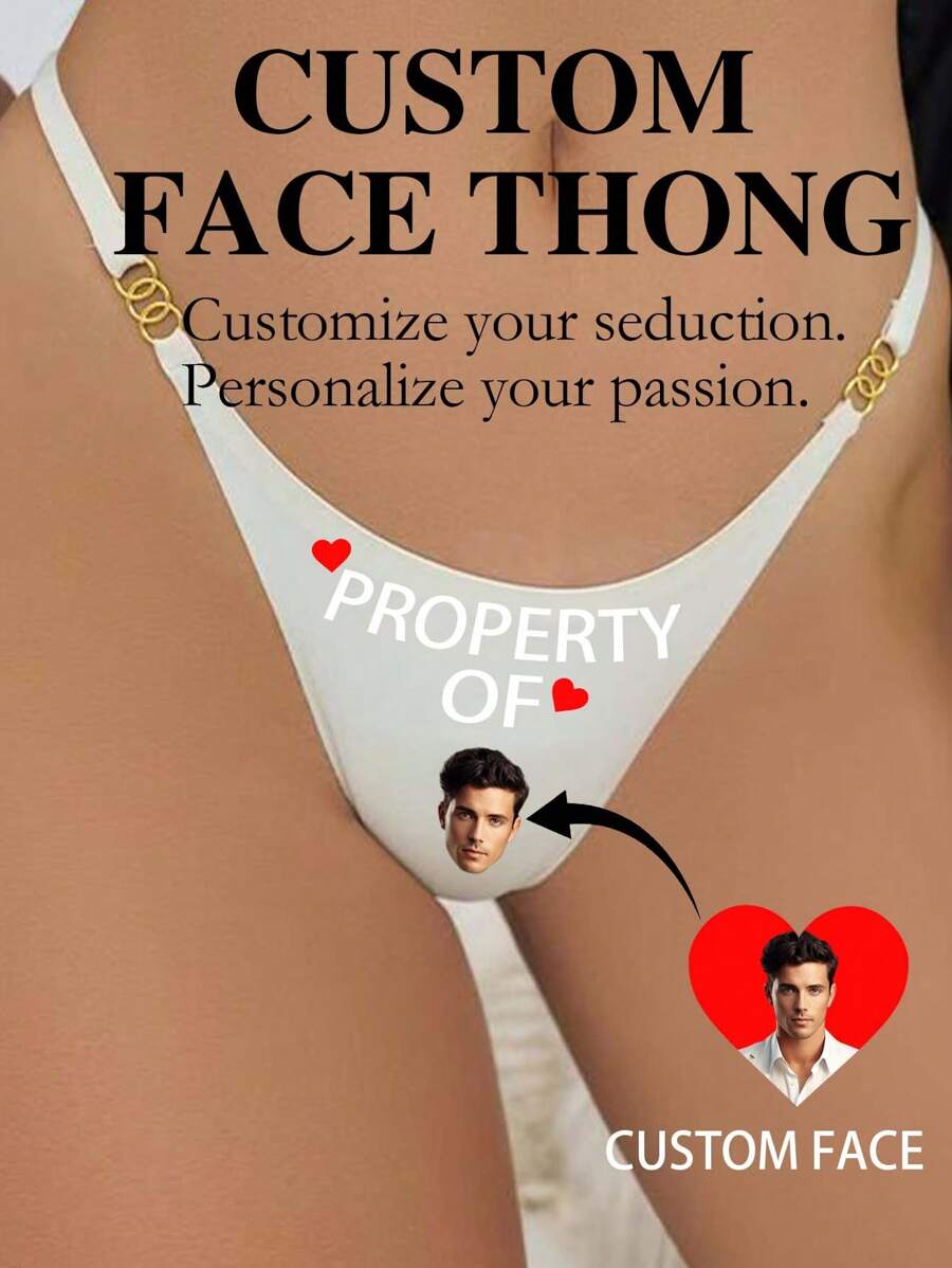 私人定制跨境欧美女友/老婆性感裸色无缝透气舒适亲肤三环低腰女式丁字裤 - 白色 - 查看 1