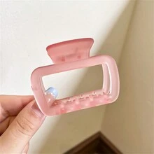 1 cái/6 cái Kích thước nhỏ, Màu sắc cổ điển, Kiểu dáng đa năng, Kẹp tóc Acrylic vuông mờ, Phụ kiện tóc thanh lịch và thời trang cho nữ, Thích hợp cho cuộc sống hàng ngày, Tiệc tùng, Giải trí, Công việc, Du lịch, Giặt giũ, Trang điểm - Nhiều màu - Xem 16