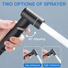 1pc Handheld Bidet Sprayer For Toilet,1-In-2-Out Dual Control Valve,Toilet Bidet Sprayer Set,Adjustable Water Pressure Control Hand Sprayer Kit,For Toilet, Mini Toilet Faucet Sprayer Kit Butt Washer, Hand Shower Bidet Attachment For Washing Machine And Toilet. Easy To Install. Home Bathroom Decor